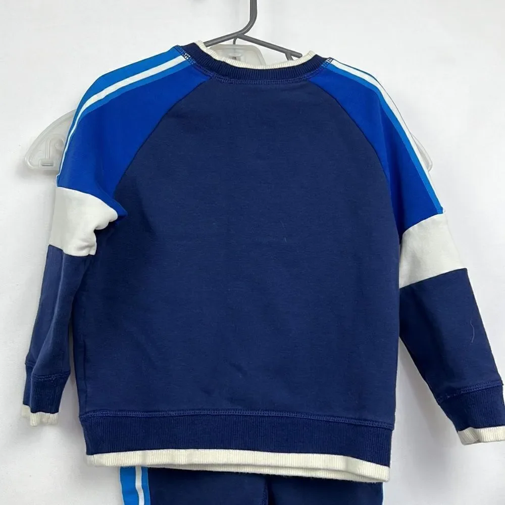 Hanna Andersson Blue 2 Piece crew neck sweatsuit size 4